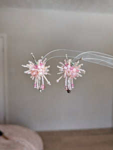 Strawberry Milkshake / Small Coral Earrings