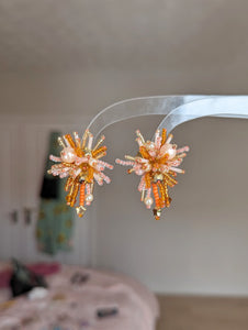 Lucky Penny / Small Coral Earrings