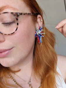 July 4th / Small Coral Earrings