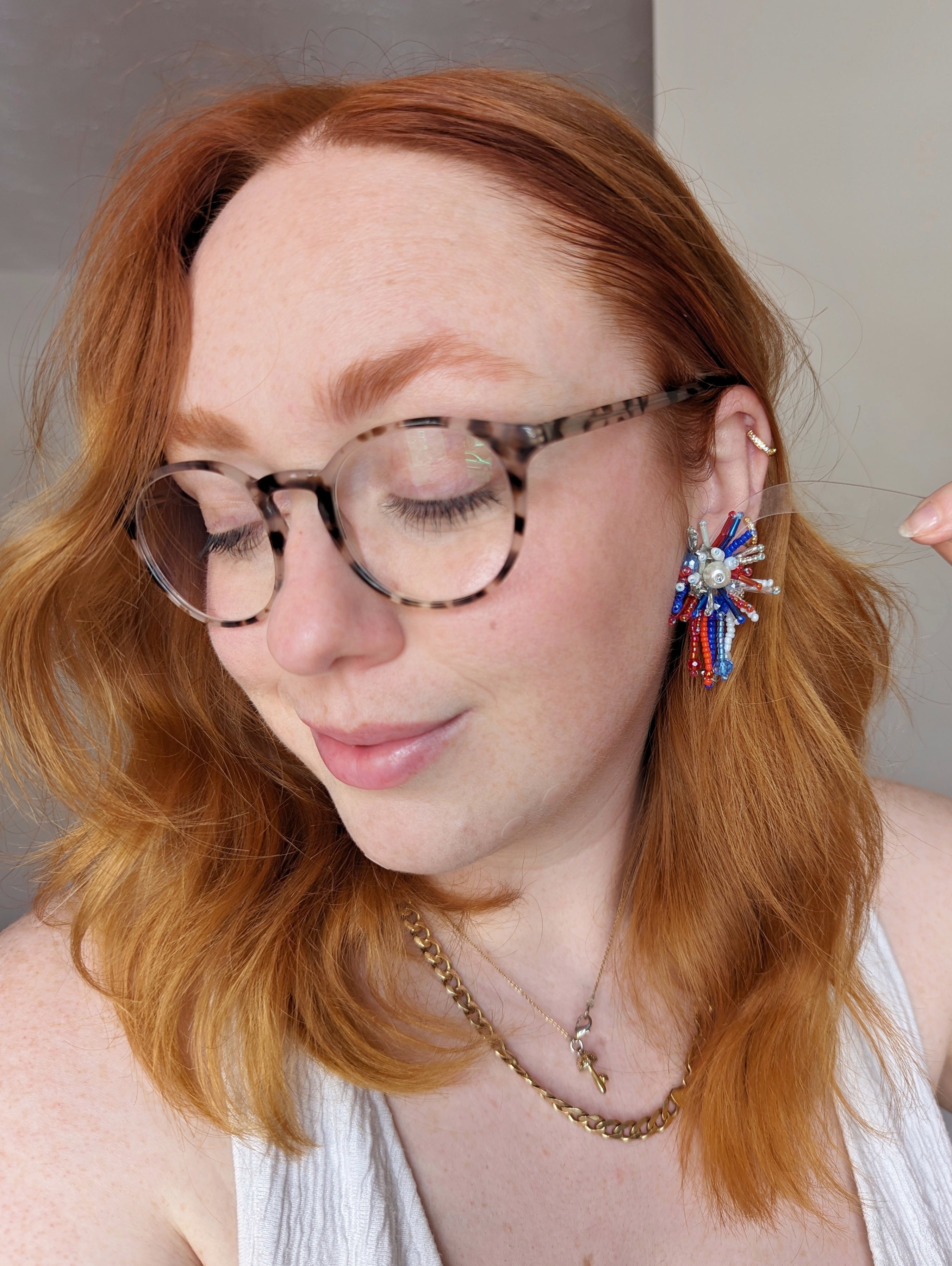 July 4th / Small Coral Earrings