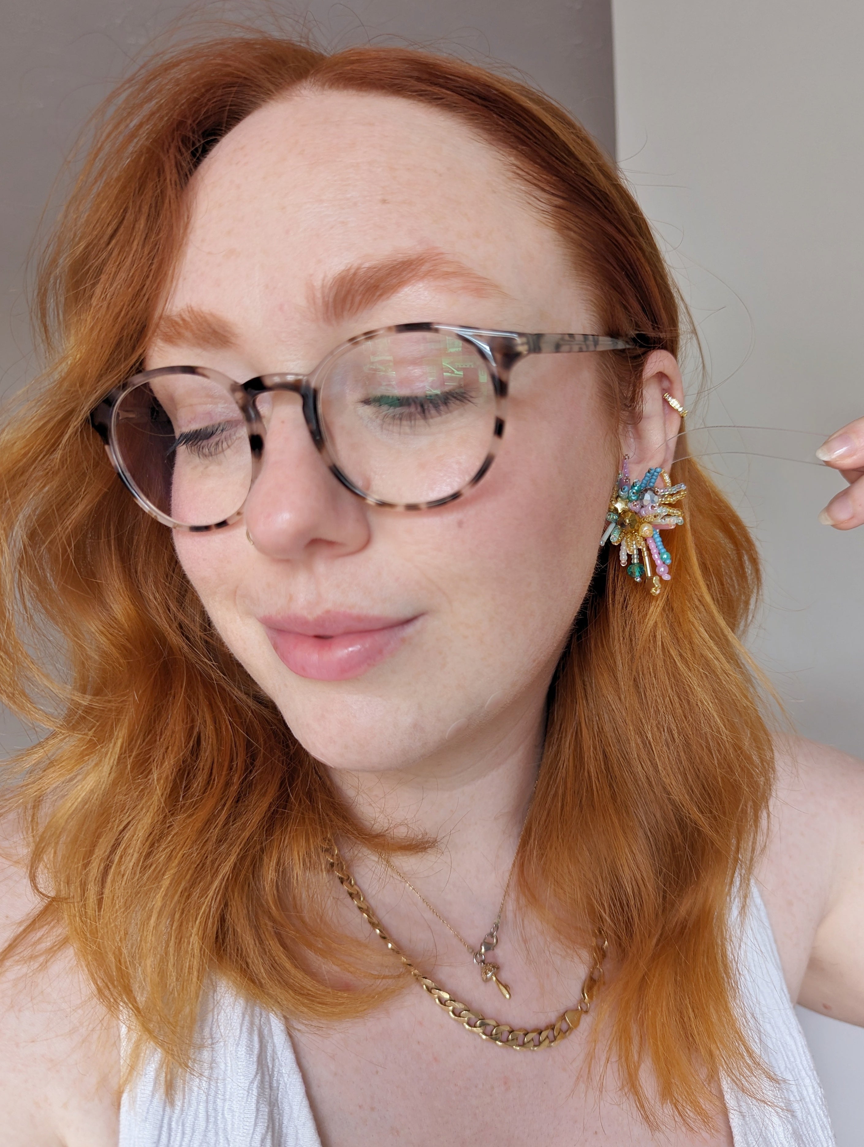 Jasmine / Small Coral Earrings