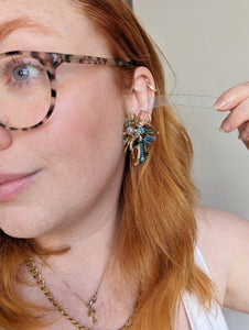 Autumn Leaves / Small Coral Earrings