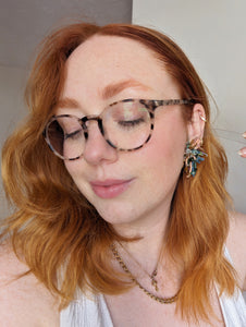 Autumn Leaves / Small Coral Earrings