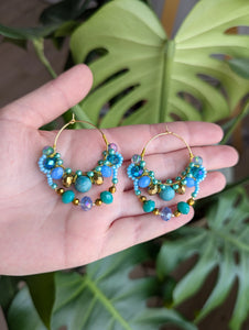 #4 Beaded Hoop Earrings