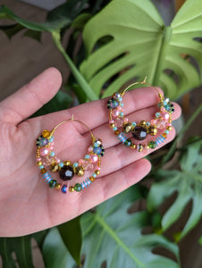 #6 Beaded Hoop Earrings