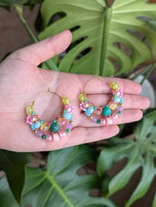 #11 Beaded Hoop Earrings