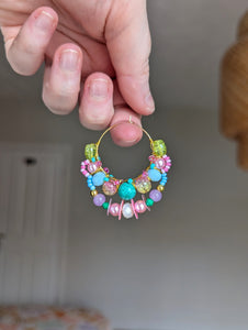 #11 Beaded Hoop Earrings