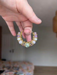 #12 Beaded Hoop Earrings