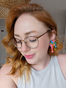 #1 Small Rainbow Firework Earrings