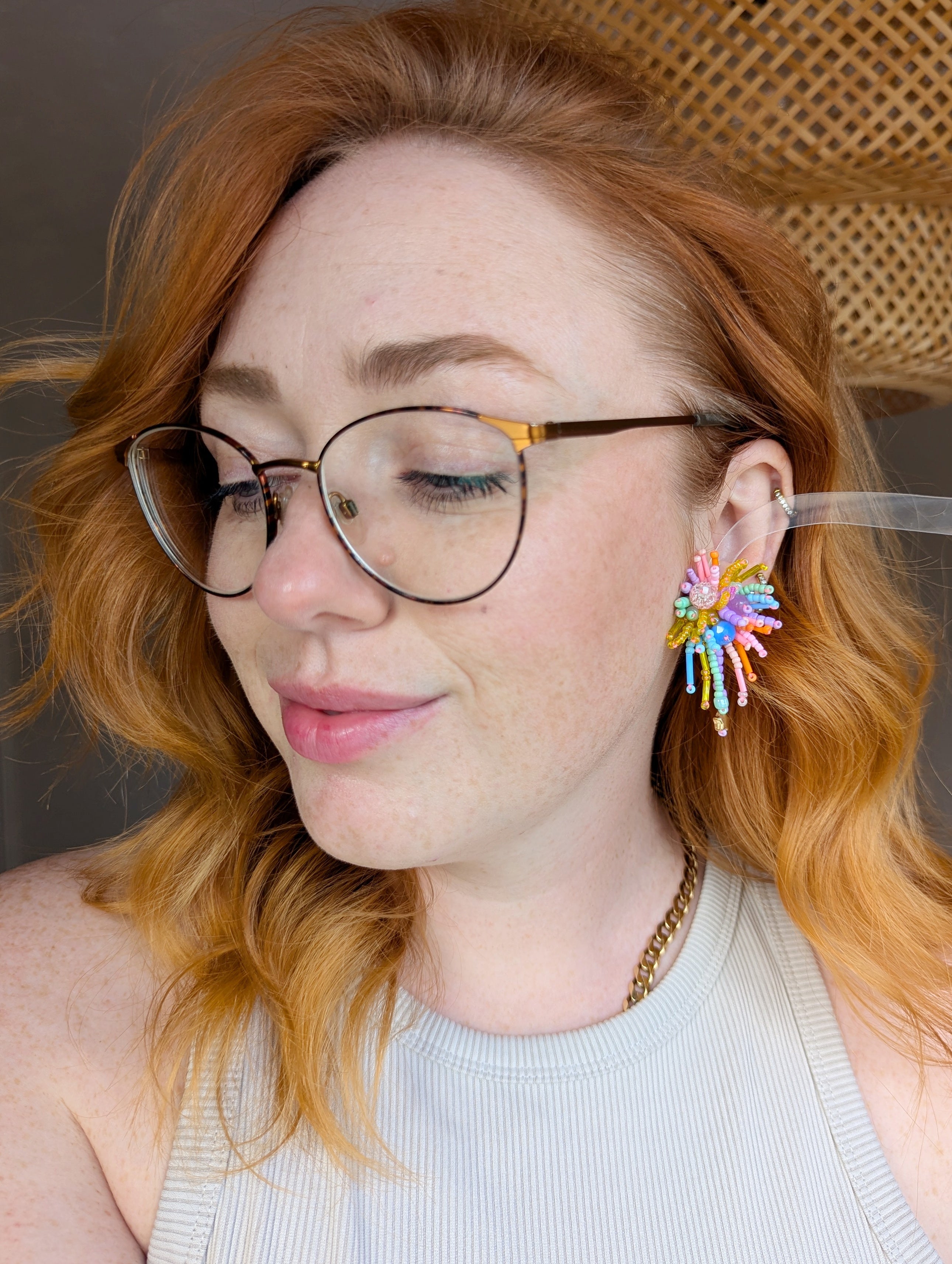 #5 Small Rainbow Firework Earrings