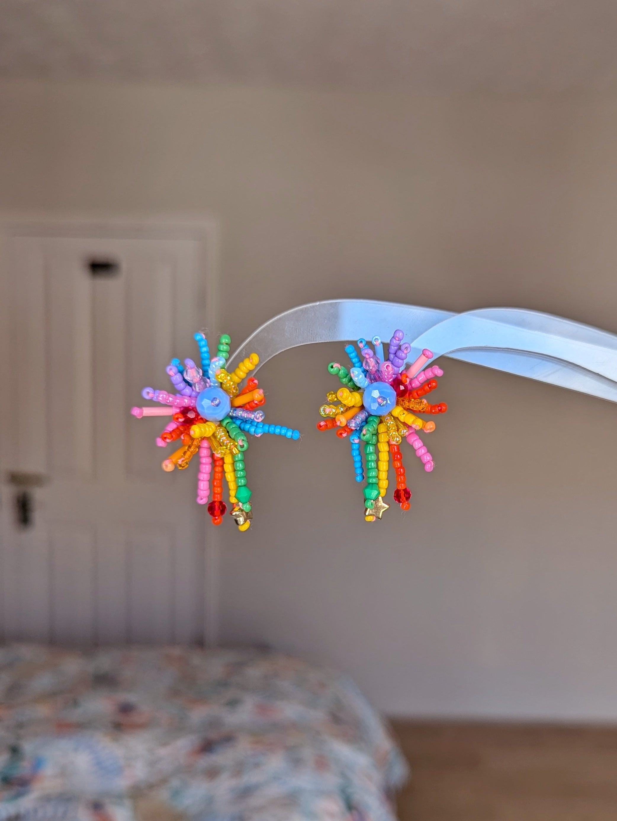 #8 Mini Rainbow Firework Earrings