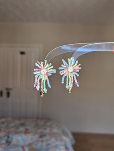 #16 Mini Rainbow Firework Earrings