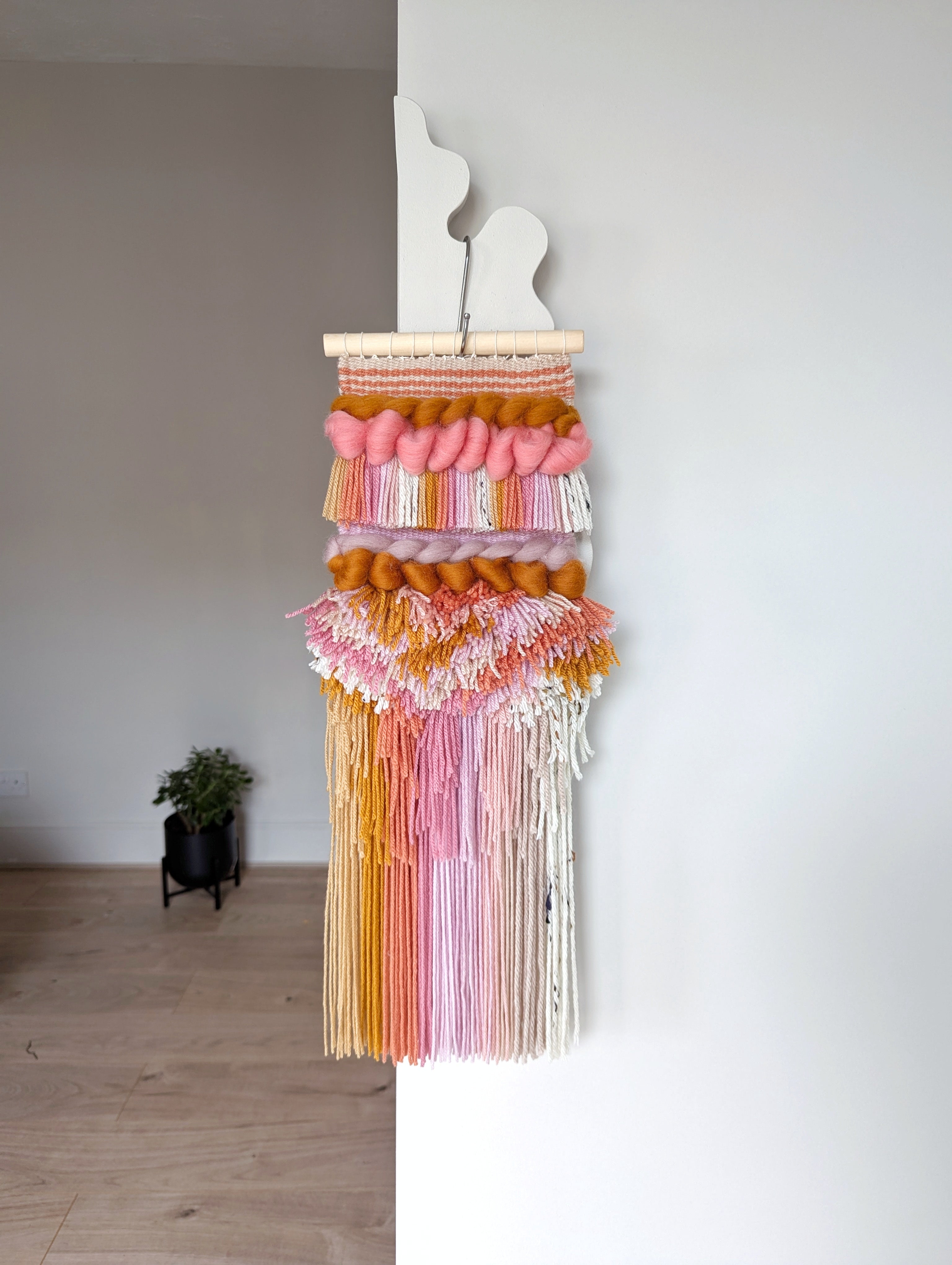 Peach Tea / Woven Wall Hanging