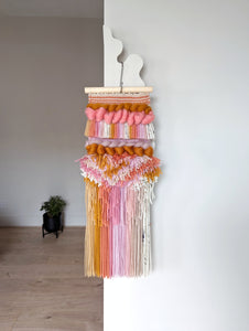 Peach Tea / Woven Wall Hanging