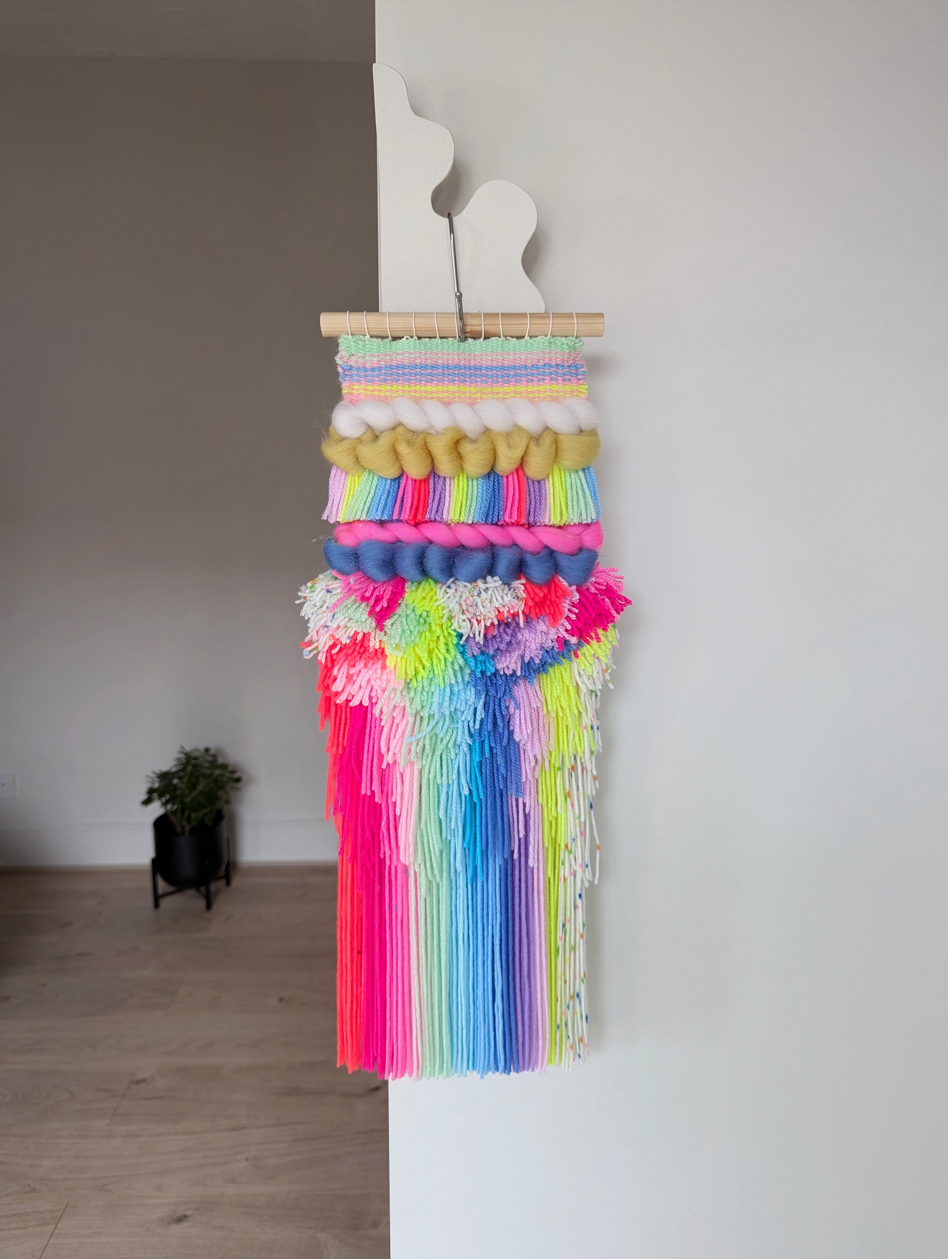 Life in Neon / Woven Wall Hanging