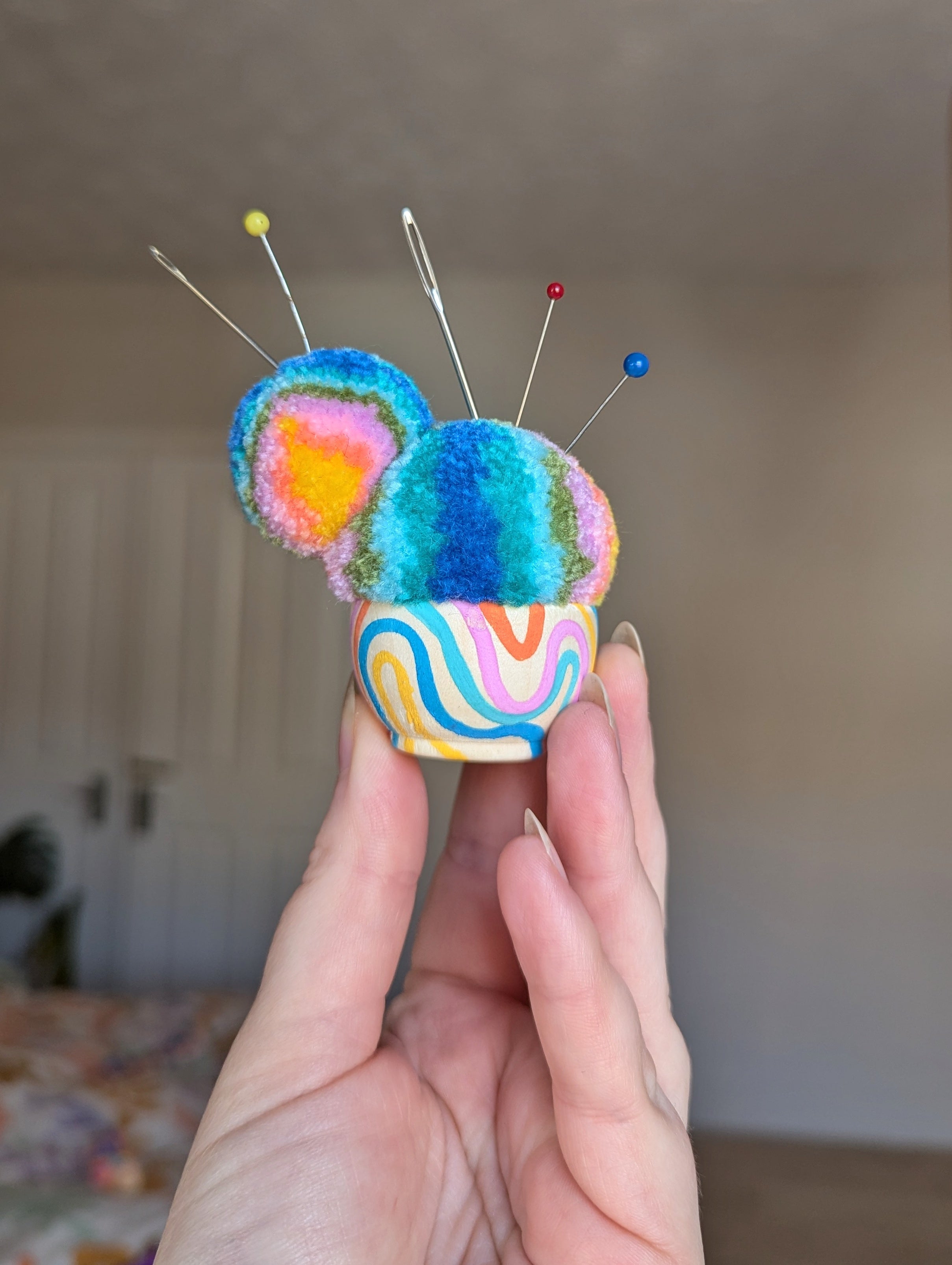 #9 Mini Painted Pin Cushion