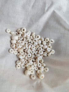 White Natural Beads 16g