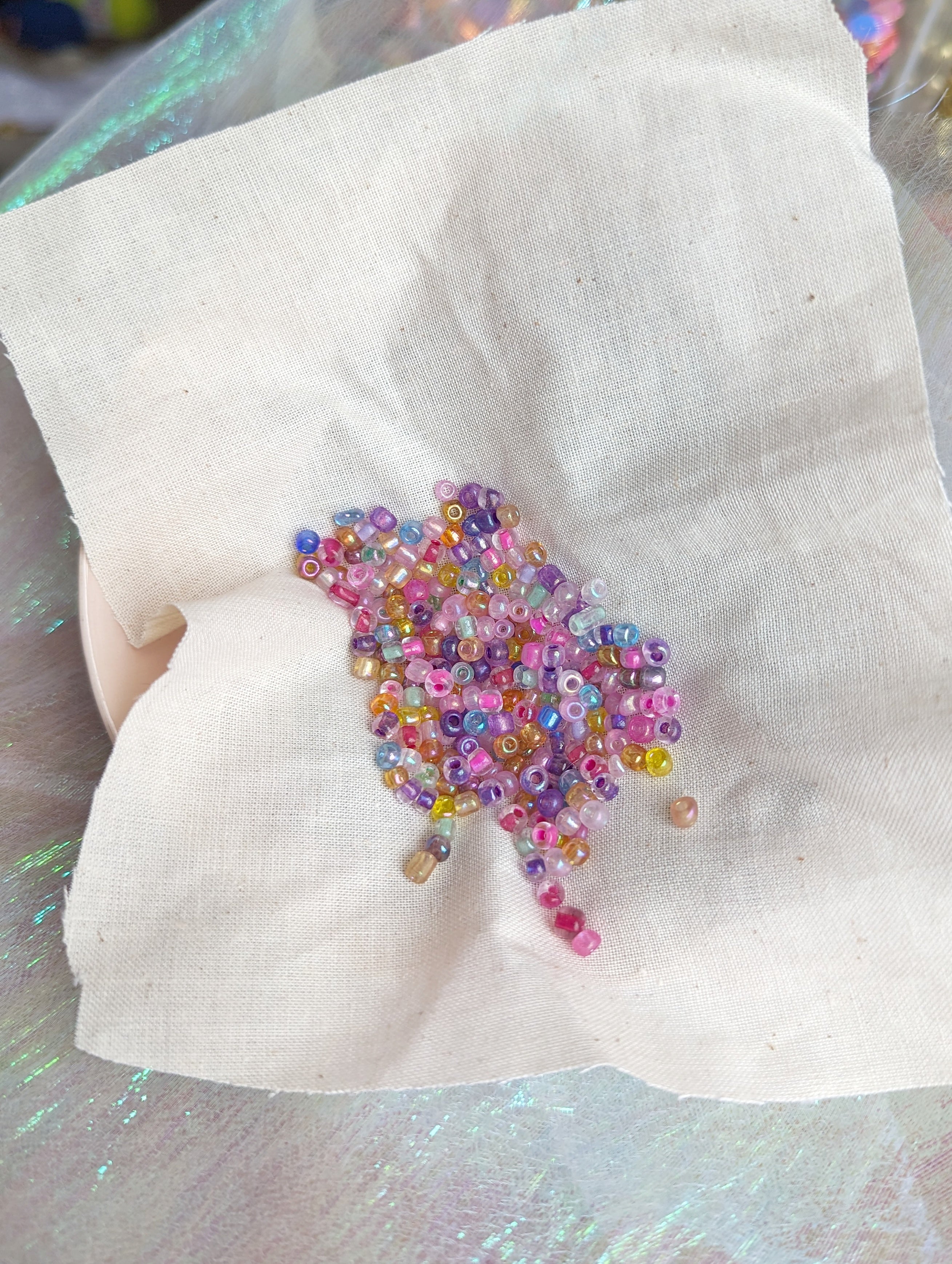 2mm Mixed Pastel Seed Beads 16g