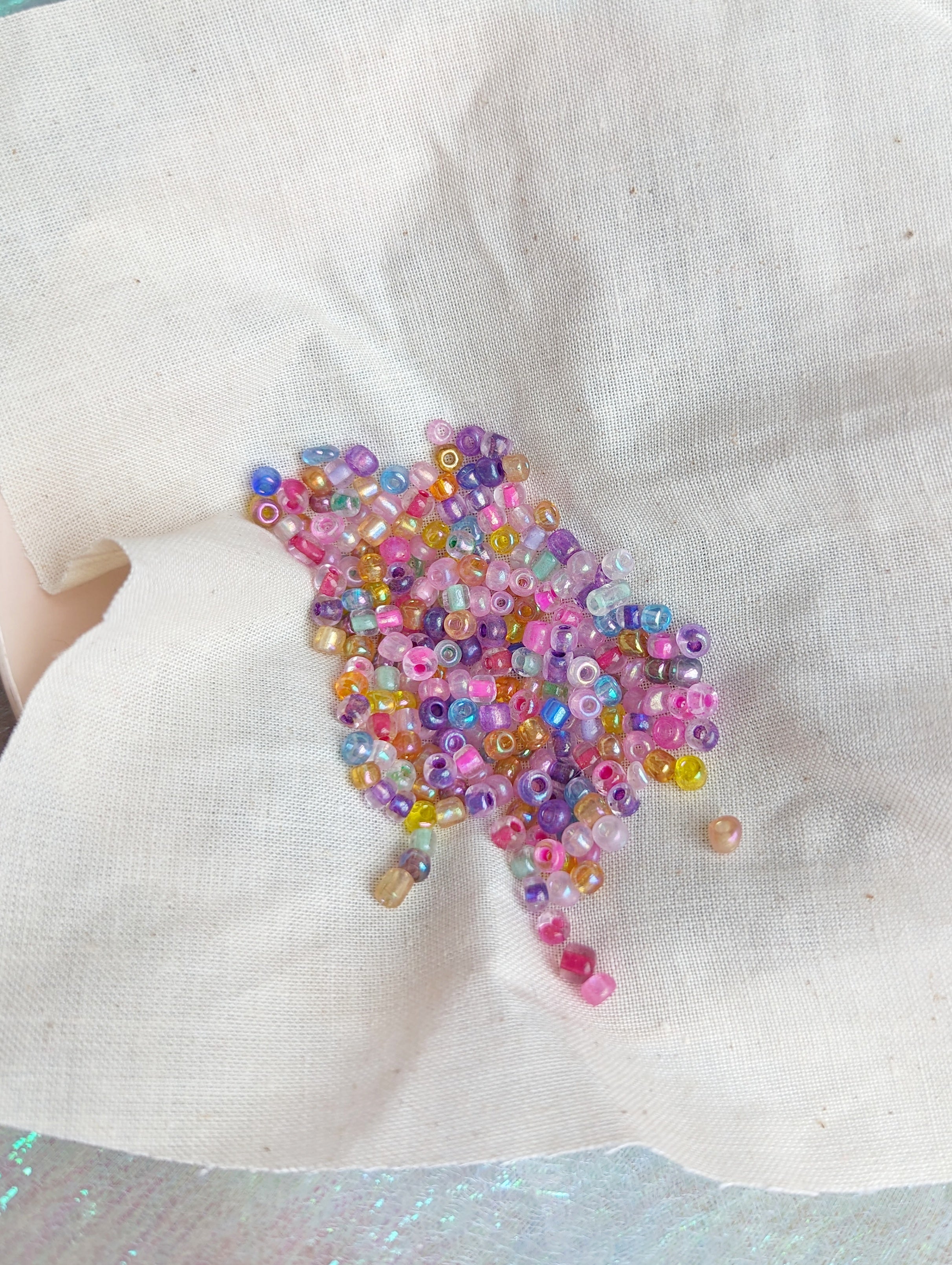 2mm Mixed Pastel Seed Beads 16g