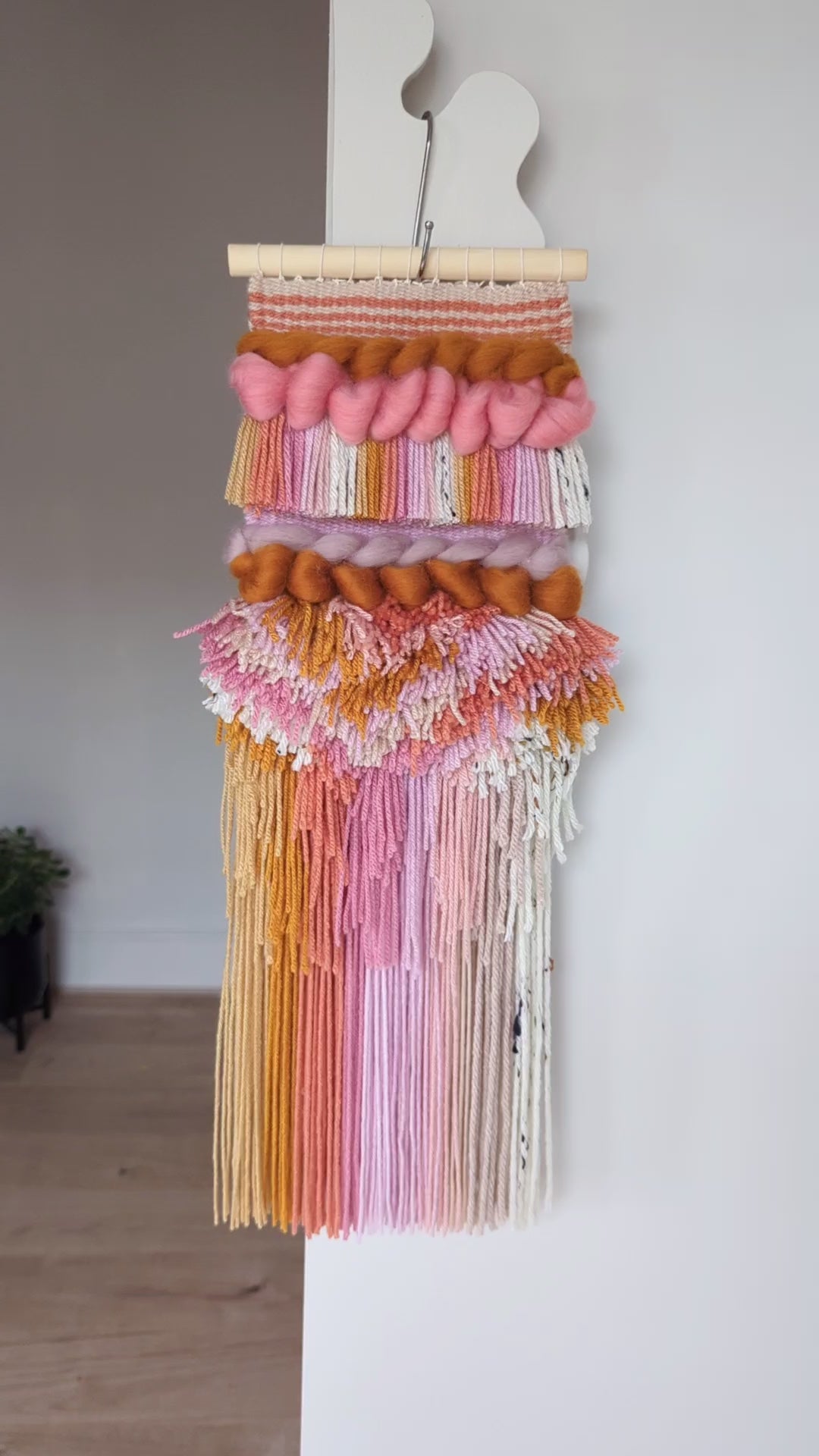 Peach Tea / Woven Wall Hanging