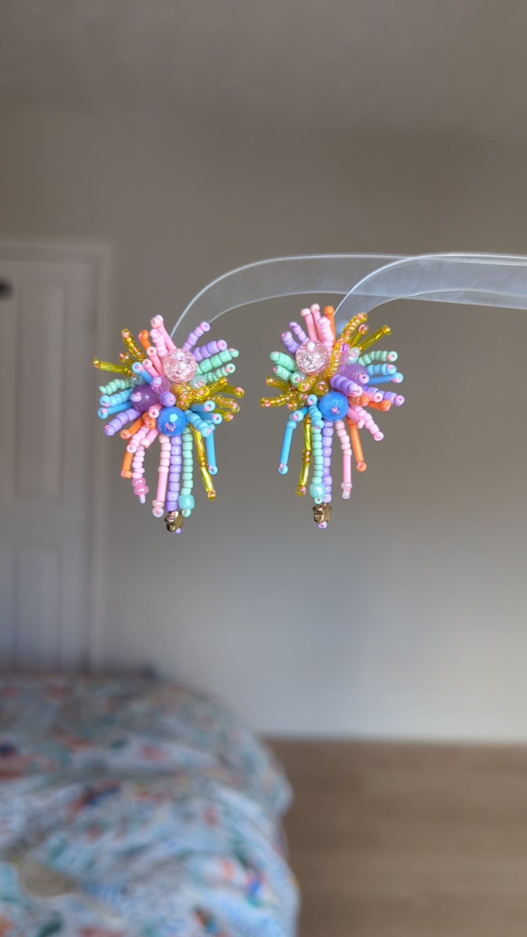 #5 Small Rainbow Firework Earrings