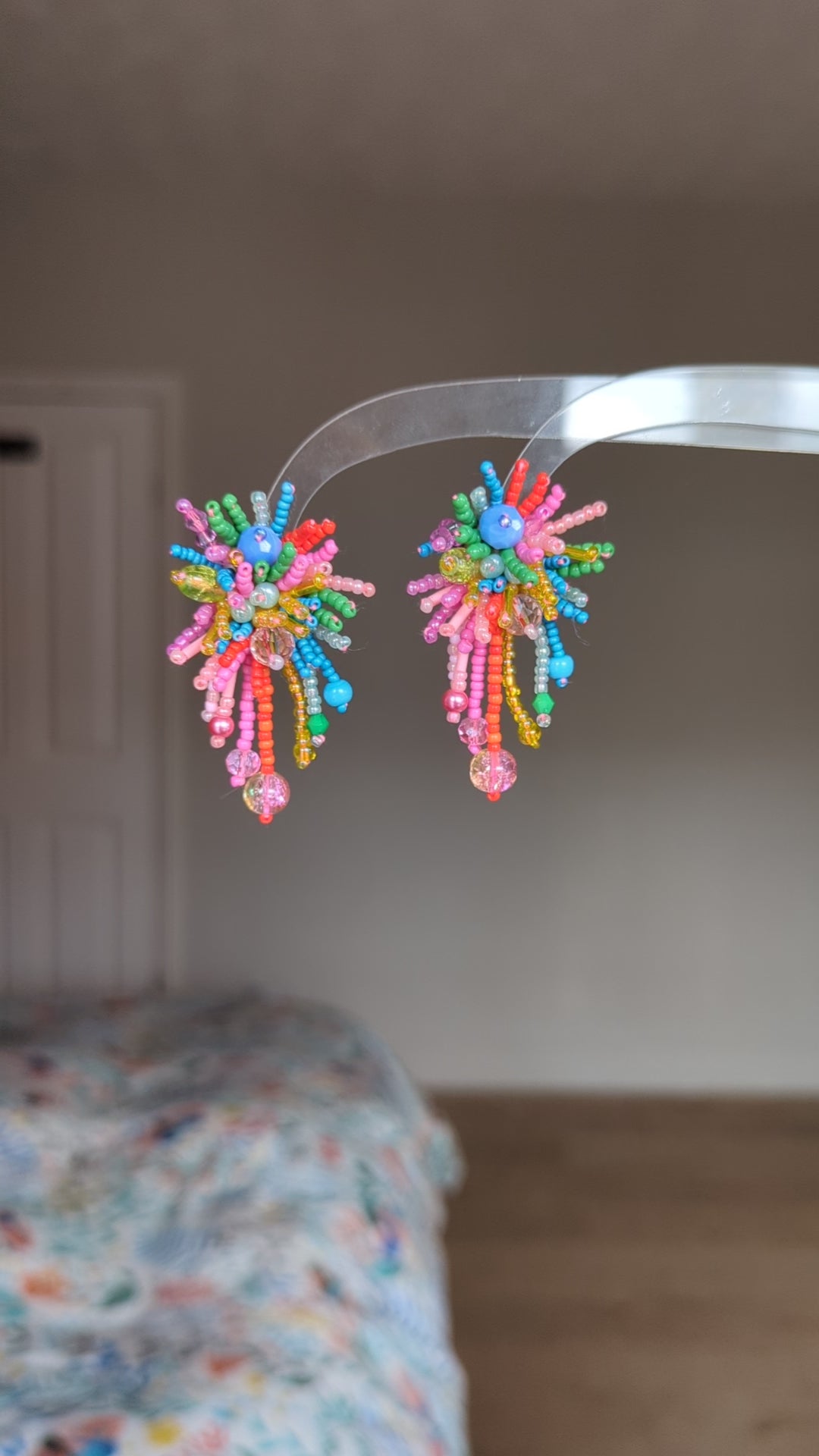 #1 Small Rainbow Firework Earrings