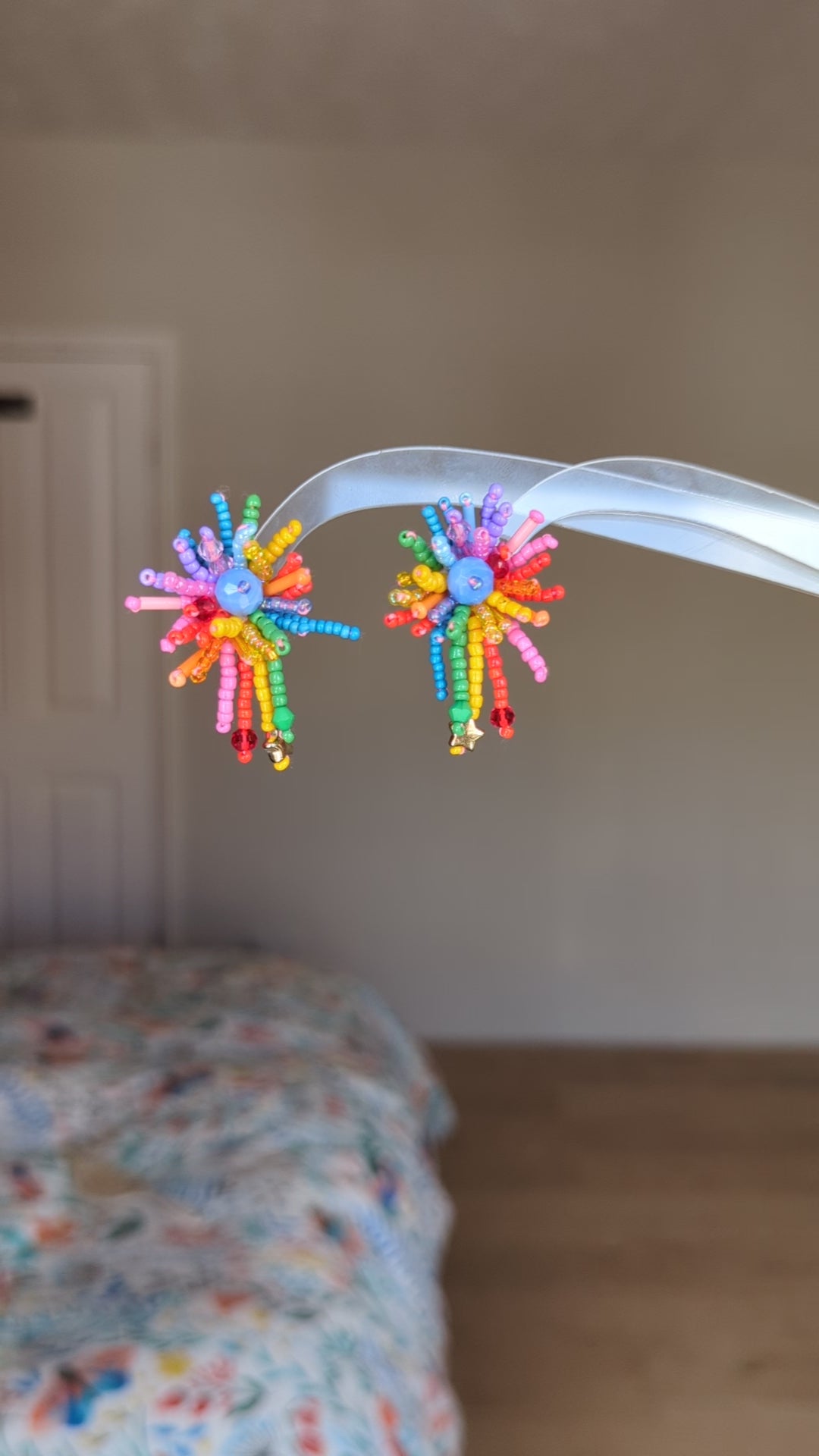 #8 Mini Rainbow Firework Earrings