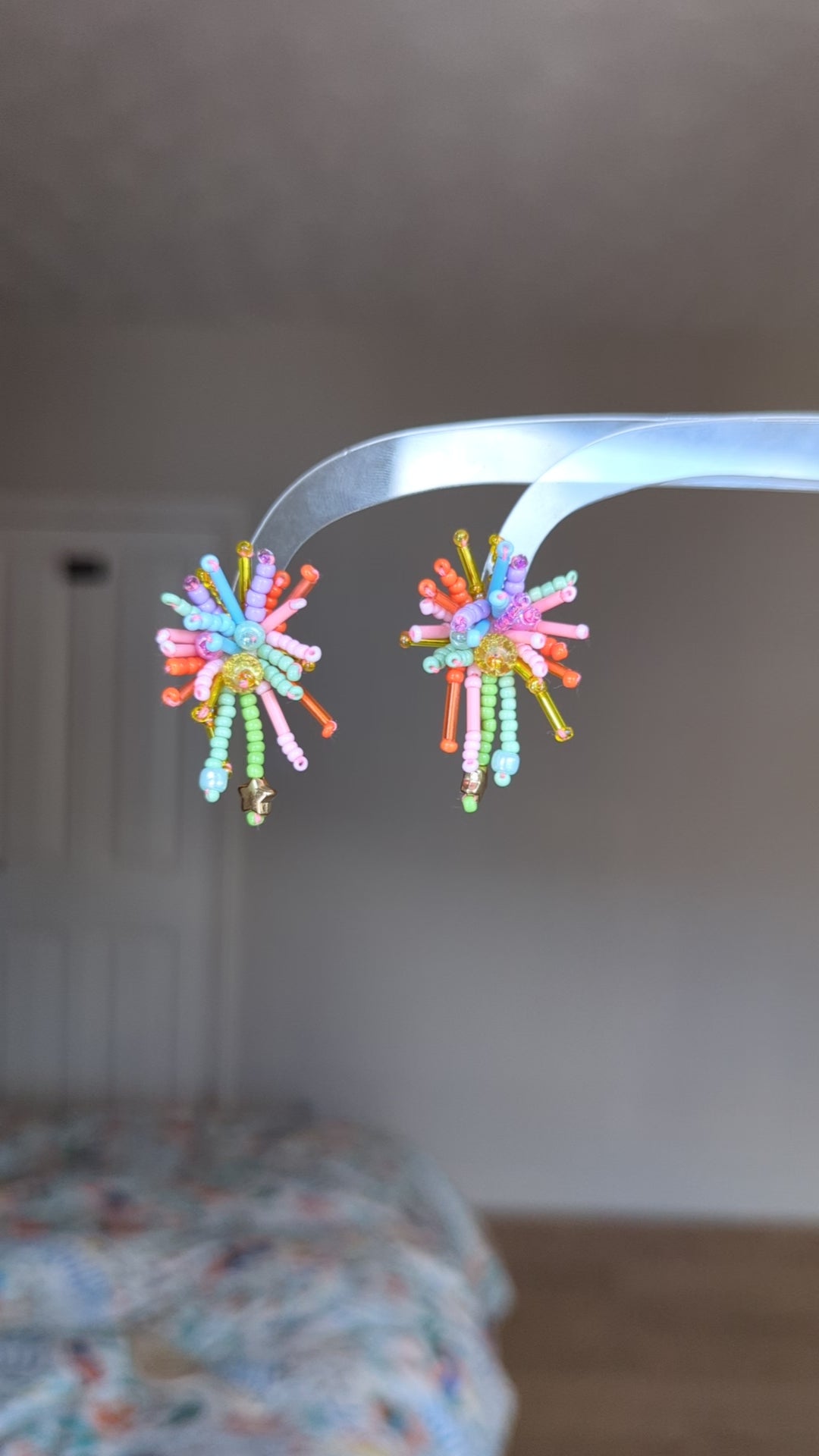 #9 Mini Rainbow Firework Earrings