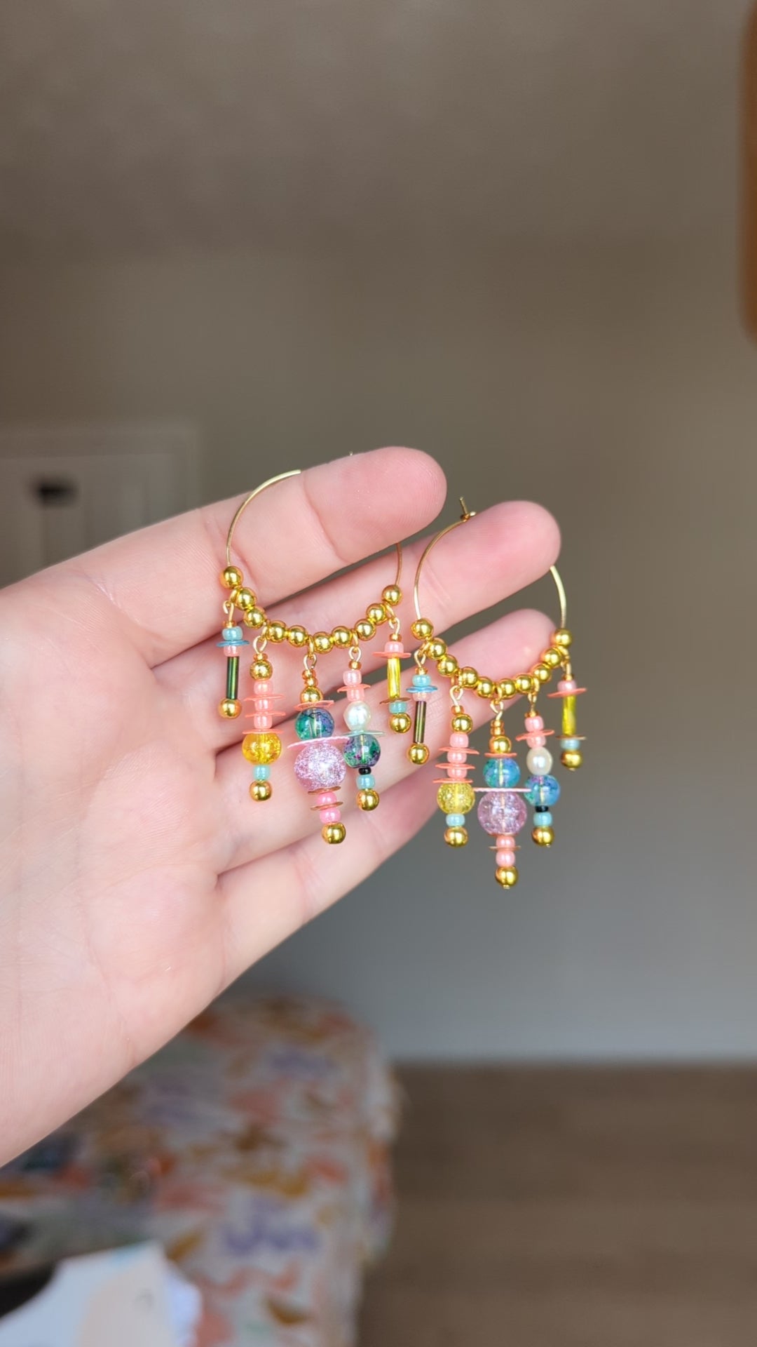 #5 Beaded Hoop Earrings